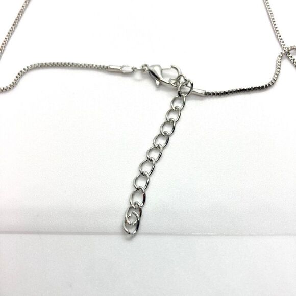 RAINBOW Topaz Silver Vine Pendant Necklace - Picture 5 of 7